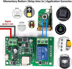 Newgoal wireless jog relay momentary/self-locking switch module DIY smart home remote control wifi relay switch Ewelink App compatible with Alexa Echo Google Home IFTTT (DC1)