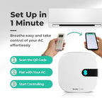 Sensibo Air PRO - Air Conditioner Smart Controller & Air Quality Sensor. Smart Thermostat for Mini Split, Window, Portable AC. Temp & Humidity Sensors. Google, Alexa, Siri & Apple HomeKit Compatible