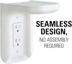 Sanus Outlet Shelf Speaker Mount - Heavy Duty Shelf Holds Devices up to 10 lbs - DIY Install Works with Both Standard & Decora Outlets - Perfect for Sonos & Other Smart Speakers