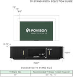 POVISON Fully-Assembled Mid-Century Modern Tambour Door TV Stand, Wood TV Console, Entertainment Center with Storage for 70 inch TV, Media Console for Living Room