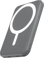 podoru for Magnetic Battery Pack, 5000mAh Magnetic Power Bank with Type-C Cable 20W PD Fast Charging Lighting Input Wireless Portable Charger for iPhone 17/16/15/14/13/12/ All Series-Gray