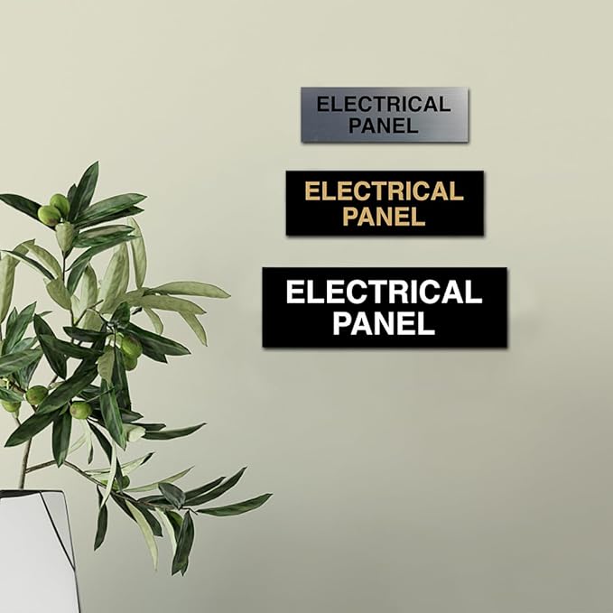 All Quality Basic Electrical Panel Sign - Fire Regulation Safety Compliance Sign - Blue - Small (10 Pack)