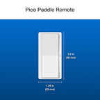 Lutron Claro Smart Switch 3-Way Kit for Caseta Smart Lighting, Includes Wall Plate, Pico Paddle Remote, and Bracket, Neutral Required, DVRF-PKG1S-WH