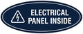 Signs ByLITA Oval Electrical Panel Inside Sign (Navy Blue/White) - Large