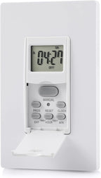 DEWENWILS Indoor in Wall Timer Switch for Light, Single-Pole,7 Day, 7 ON/Off Settings, DST RDM Mode, Programmable Digital Switch Timer for Lights, Fans, Motors, Neutral Wire Required, ETL Listed