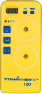 Screaming Meanie TZ-120 Extremely Loud Alarm Timer, Multi-Purpose Timer with 2 Sound Levels Perfect for Heavy Sleepers, Truckers, or Travelers (9v Battery Included) - Yellow