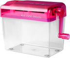 DEARMAMY Manual Paper Shredder for Home and Office, Mini Handheld A4 Paper Cutter, Wear-Resistant Portable Desktop Shredder for School and Household Use