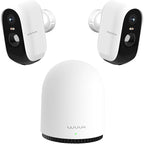 WUUK Security Cameras Wireless Outdoor, Indoor Camera, Home Surveillance System, 2K, No Monthly Fee, Motion Alert, Night Vision, 2.4/5 GHz WiFi, Compatible with Alexa & Google, 2-Camera Kit