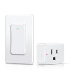 Thinkbee Remote Control Outlet Plug, 15A /1500W 600ft RF Range Wireless Light Switch Kit, Expandable Remote Outlet Switch for Lamp Fan Household Appliances, 80-275V with Anti-Surge 4000V