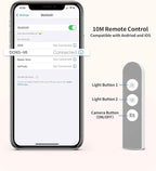 Viozon Extendable Selfie Stand 360° Rotation with Phone Holder, Rechargeable Wireless Foldable 7 Brightness LED Light for Live Streaming/YouTube/Tiktok/Video Recording/Photography/Reading (V6W)