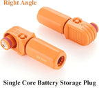 Right Angle Energy Storage System Power Connector IP67 Waterproof 200A 50mm² Single Core HV Battery Storage Plug,1PC (Orange, 200A)