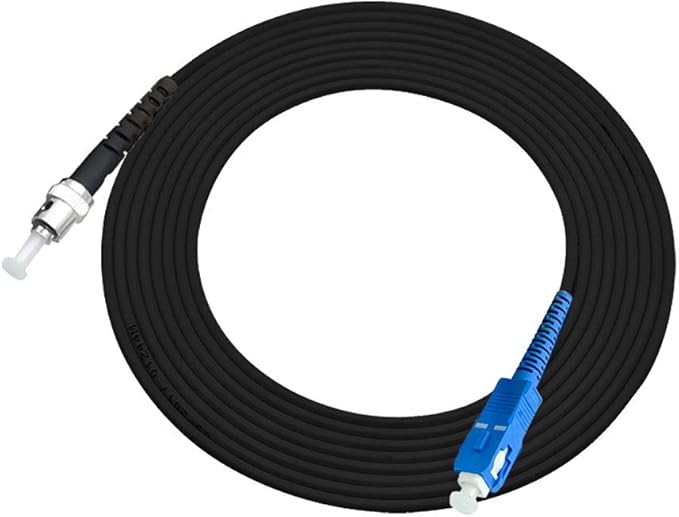Jeirdus 200M SC to ST Outdoor Armored Simplex 9/125 SM Fiber Optic Cable Jumper Optical Patch Cord Singlemode 200Meters 656ft SC-ST