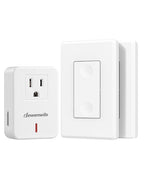 DEWENWILS Wireless Remote Wall Switch and Outlet, Plug in Remote Control Outlet Light Switch for Lamp, Fans, No Wiring, Expandable, 100ft RF Range, ETL Listed (2 Switches and 1 Receiver)