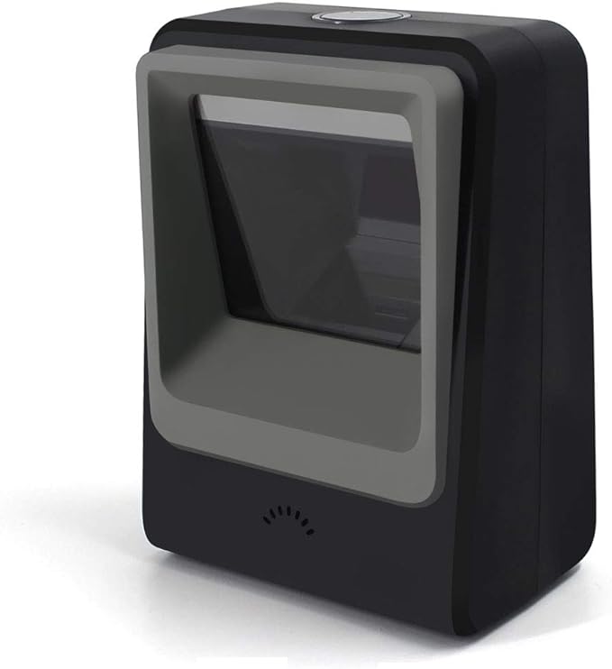 Handsfree 2D 1D Barcode Scanner,Alacrity QR Omnidirectional Desktop Bar Code Reader Scanner, Capture Barcodes from Mobile Phone Screen, Black