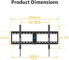 Mounting Dream Tilt TV Wall Mount for Most 42-84 inch TV, Universal Tilt TV Mount Wall Bracket with Low Profile Design, Max VESA 800x400mm and 132 LBS, Easy for Centering on 16", 18", 24", 32" Studs