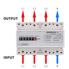 3 Phase Energy Meter Electric Power Meter, 220/380V 20-80A Kilowatt Hour KWH Meter Energy Consumption DIN Track Installation
