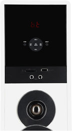 Rockville TM80W Powered Home Theater Tower Speaker System, White, 800W, 8" Subwoofers, Bluetooth, USB/SD Playback, FM Radio, Remote Control, Karaoke Ready, Perfect for Home Entertainment