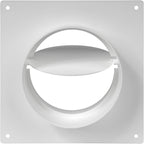 Repa Market 4 Inch Duct Connector Flange with Backdraft Damper – ABS Plastic Round Male Fit Vent Pipe Adapter – Wall Plate HVAC Exhaust & Intake Coupling – for Ventilation and Cooling Systems