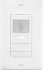 SensorSwitch Wall Mount Motion Sensor Switch, Passive Infrared Wall Switch and Occupancy Sensor and Dusk-to-Dawn Photocell, WSX Series, Single Relay, White