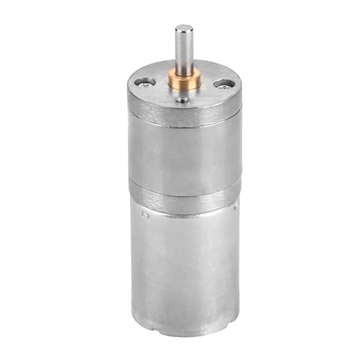 25mm DC 12V 25GA-370 Metal Gear Motor Low Speed for Electronic Locks Robots Electric Curtains Doors Mixers Monitoring Equipment Pet Feeders