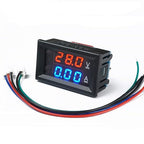 Taidacent Modbus RTU Power Monitor Energy Meter DC Voltage Current Meter Ammeter RS485 TTL Isolated 100V 5A 10A 50A 100A Dual LCD Display (100V5A_Modbus Protocol_485 Isolation)