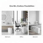 MUEE 3 Gallon Motion Senor Bathroom Trash Can with Lid, Automatic Trash Can Auto-Adsorption Touchless Garbage Can, Slim Small Trash Bin Waterproof Waste Basket for Toilet Bedroom Living Room Office RV