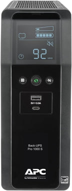 APC UPS Back-UPS Pro, 1000VA Sinewave UPS Battery Backup & Surge Protector, LCD, AVR, BR1000MS