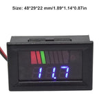 Battery Charge Level Indicator Universal Car Battery Capacity Meter Tester Checker 12V-72V Blue Car Tester Motorcycle Checker Capacity Meter