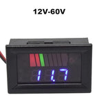 Battery Charge Level Indicator Universal Car Battery Capacity Meter Tester Checker 12V-60V Blue Car Tester Motorcycle Checker Capacity Meter