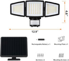 Sylvania Motion Sensor Solar Security Light, Solar Panel, 1800 LMS, Wet Rated, Batteries Included, 5000K, Daylight - 1 Pack (66472)