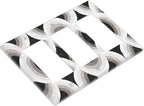 Bvtewkhz Black/White Art Marble 3 Gang Triple Rocker Decorative Light Switch Covers Electrical Faceplate Switch Plates for Bathroom Kitchen Home