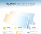2X4 LED Flat Panel Light with Emergency Battery Backup, 50W 3000K/4000K/5000K, 0-10V Dimmable, 6500 Lumens, LED Drop Ceiling Lights, 100-277V, DLC UL Listed, Ultra Thin Back-Lit (36 Pack)