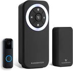 Wasserstein Doorbell Chime - Compatible with Blink Video Doorbell (1-Pack, Black)