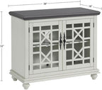 Martin Svensson Home Elegant Small Spaces TV Stand Blue with Coffee Walnut Top