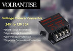DC 24V to 12V 10A Step Down Converter, 120W 10A Power Buck Voltage Regulator Reducer, Compact Transformer Module for Car, Truck, RV Electronics - 24V to 12V 10A Converter