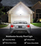 Security Lights Outdoor, Flood Lights Hardwired AC Power, Motion Sensor/Dusk to Dawn/ 6Hrs/Eco Dim 4 Working Modes, 280W Equiv. 5000K, Exterior Security Floodlight for Yard/Garage/Patio, 2Pack