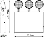 New York City Approved Emergency Light, Emergency Lights with Battery Backup, White Steel Housing, AC 120/277V, Three Heads