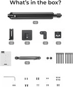 ULTIMEA 2-Pack Universal Height-Adjustable Speaker Stands, Black Floor Speaker Stand with 3KG Capacity, Extendable from 62cm to 93cm for Satellite Speakers, Steady 310