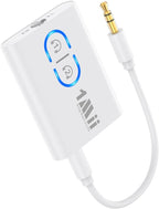 1Mii Bluetooth Transmitter Receiver for TV/Airplane to Headphones, Bluetooth 5.3 AUX/RCA Audio Adapter with aptX Adaptive/Low Latency/HD Audio, Dual Link, Wireless Receiver for Home Stereo, Boat, Gym