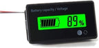 12V-48V Battery Meter, Voltage Indicator, Lead-Acid & Lithium Ion Battery Monitor, for Motorcycle, Car, Truck, Vehicle, Marine, Boat, Golf Cart, Club Car, Forklift