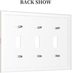 Bvtewkhz Floral Plant Watercolor Flowers 3 Gang Triple Toggle Decorative Outlet Covers Light Switch Plate Electrical Receptacle Switchplate For Bathroom Kitchen Bedroom