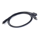 Yinziha Type C Male to Type C Male and Female Charging Cable Sound Card Connection Wire for Live Streaming and Mobile Devices