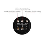 NinE-ROnG LED Battery Indicator Meter Gauge - Lead Acid 12V to 72V, Monitor Battery Level & Capacity for Golf Cart, Forklift, Star Car, Club Car