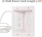 in Wall Cable Concealer Kit – Paintable Cord Management System for TV, Home Theater & Office, Easy DIY Wire Hider Raceway for Power & Low Voltage Cables