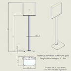 ZGOUO Speaker foor Stand Compatible with Sony BRAVIA Theater Quad Surround Sound System (HT-A9M2), Aluminum, Built-in Power Cord
