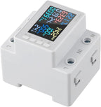 LCD Digital Energy Meter, Single Phase Energy Meter, Din Rail Electricity Usage Monitor, Power Usage Monitor AC170V~270V Power Voltage Meter(KWS-302L)
