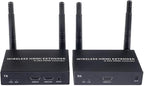 EXVIST 100M 1080P 60FPS Wireless HDMI Transmitter and Receiver Kits W/HDMI Loop-Out, Up to 328ft, IR Support, Suitable for Transmitting from Laptop, PC, YouTube, Xbox One, PS4 to HDTV or Projector