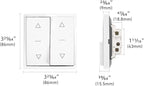 4-Wire Motorized Shade Switch, Wall Mount Controller for Tubular Motor, Roller Shutter, Awning, Electric Blinds & Garage Door, Up/Stop/Down Control