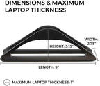 HumanCentric Vertical Laptop Stand for Desks in Matte Black, Upright Adjustable Holder to Dock Apple MacBook Stand, and Other Laptops to Organize Work & Home Office, Automatic Grip