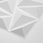 Art3d 3D Wall Panels 20 Pack, 11.8" x 11.8" (19 Sq.ft) PVC Wall Panels, Glue Up Wall Decor for Living Room, Bedroom, Office, White